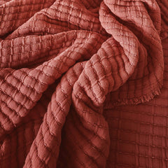 Plaid "Tivoli" gaufré - Brick