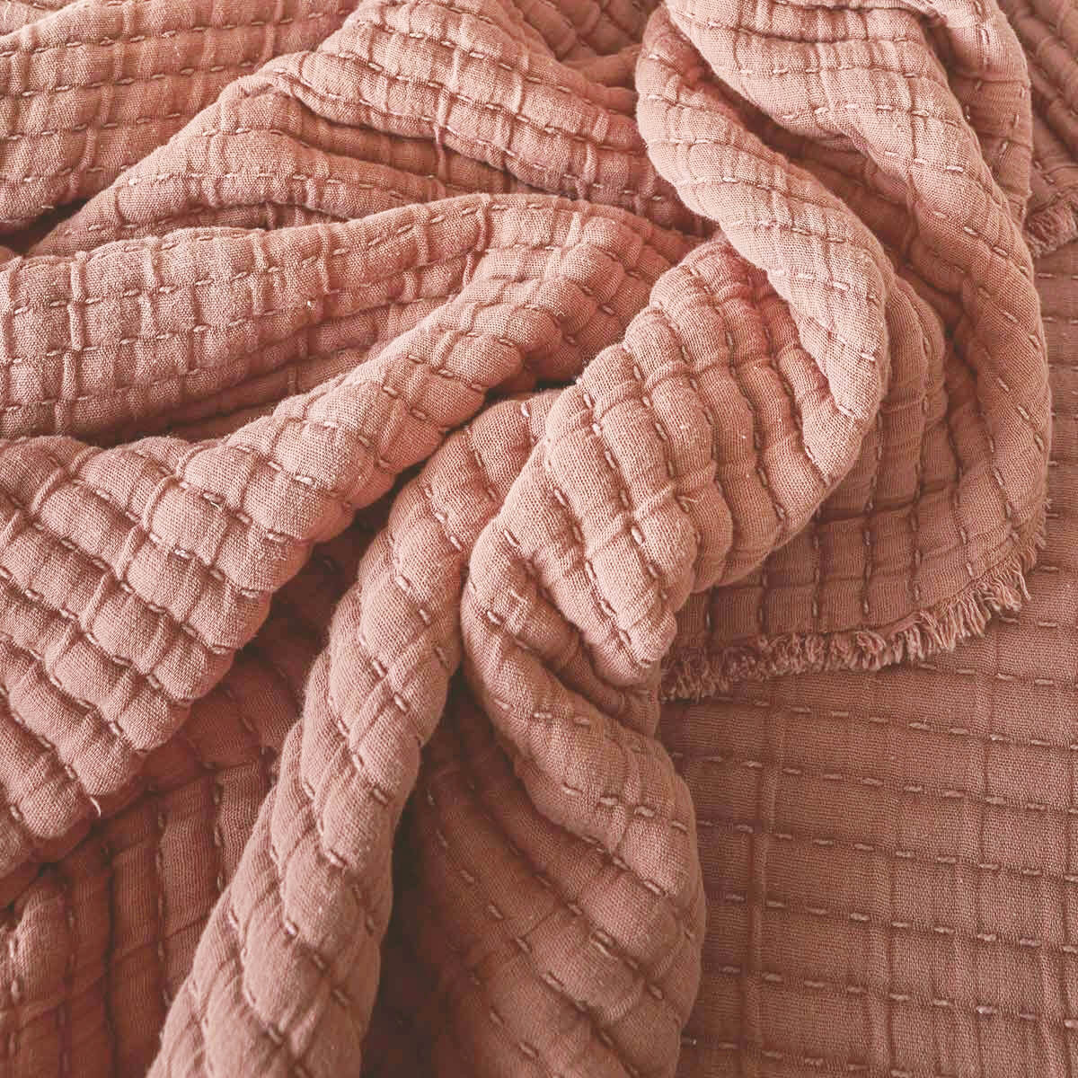 Couvre-lit "Tivoli" gaufré - Moccacino