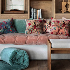 Housse de coussin velours "Manhattan" - Céladon