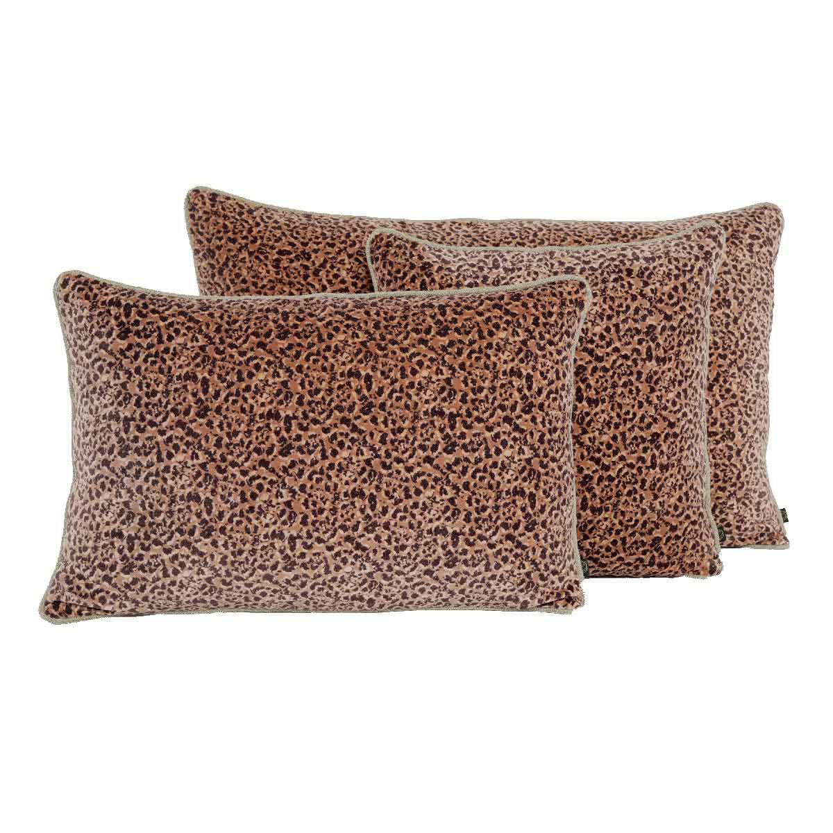 Housse de coussin velours léopard "Gairo" - Mocaccino