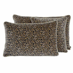 Housse de coussin velours léopard "Gairo" - Gold