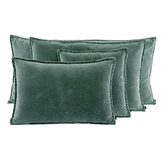 Housse de coussin velours "Manhattan" - Céladon