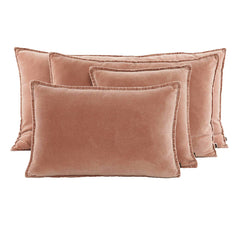 Housse de coussin velours "Manhattan" - Mocaccino
