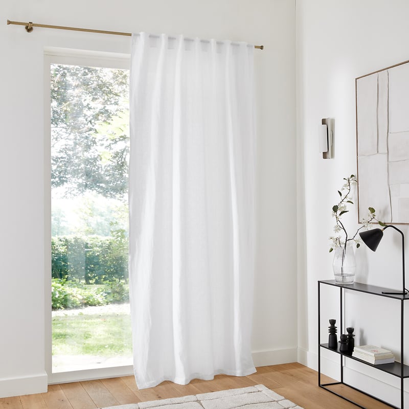 Rideau en lin & coton "Figari" - Blanc