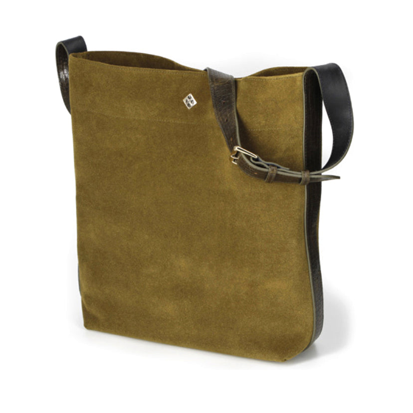 Sac "Le Enzo" cuir velours - Bronze