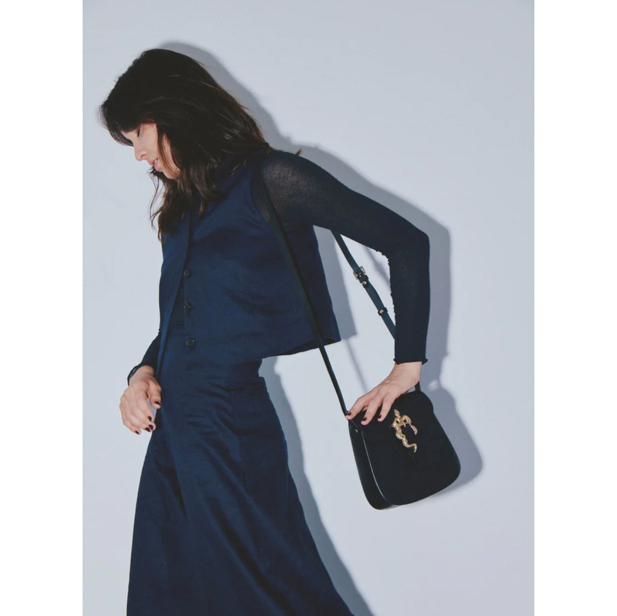 Sac "Sab Barbier" cuir - Noir