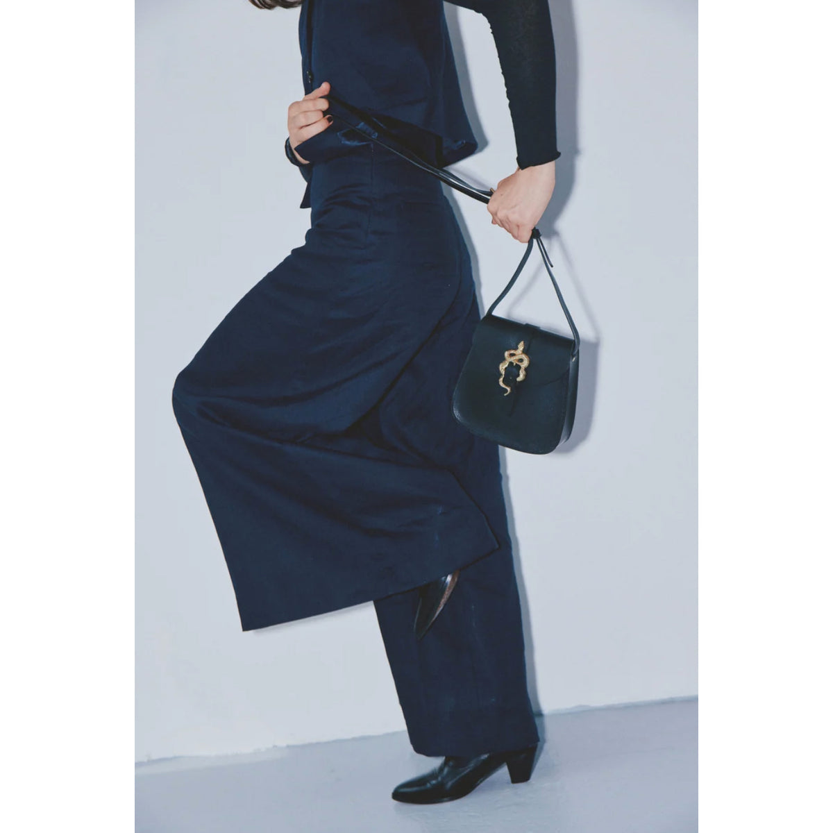 Sac "Sab Barbier" cuir - Noir