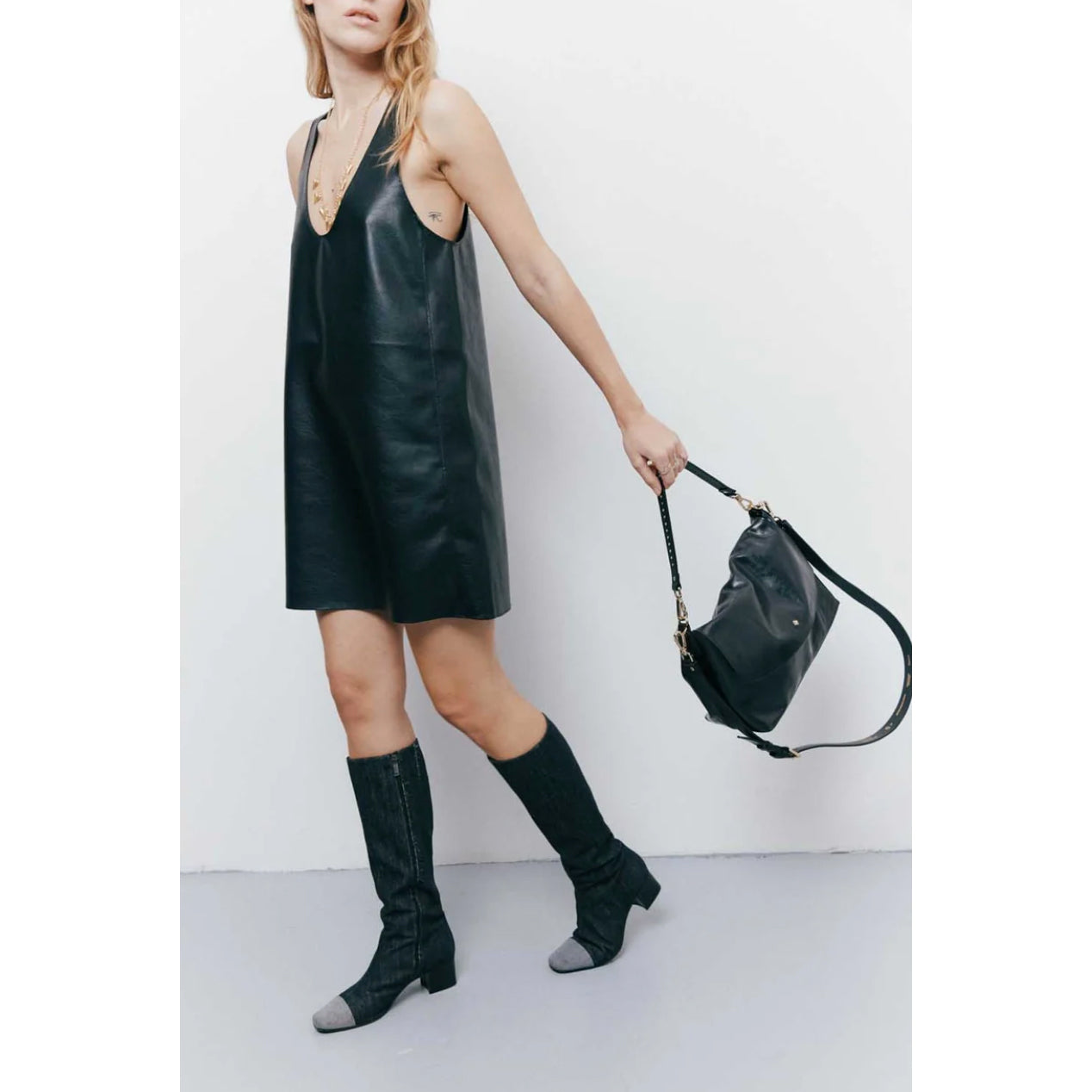Sac "Le Benson" cuir Parma - Noir