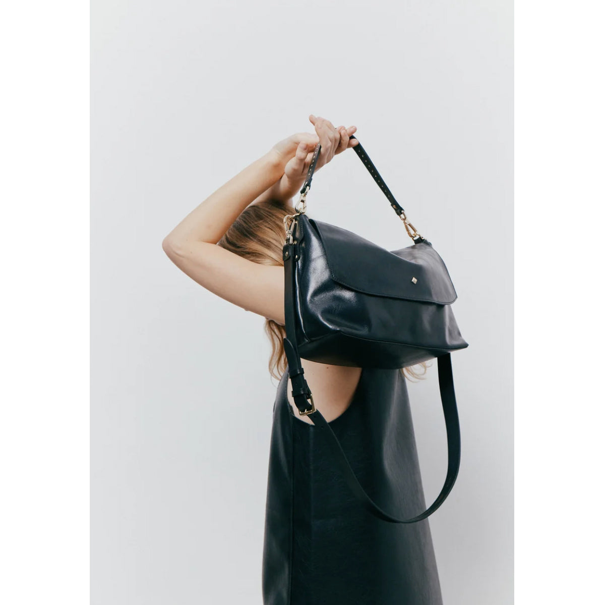 Sac "Le Benson" cuir Parma - Noir