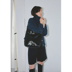 Sac "Le Enzo" cuir Crispy - Noir