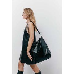 Sac "Le Enzo" cuir Crispy - Noir