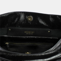 Sac "Le Enzo" cuir Crispy - Noir