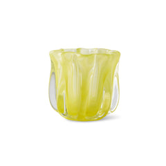 Bougeoir "Corolle" verre - Citron