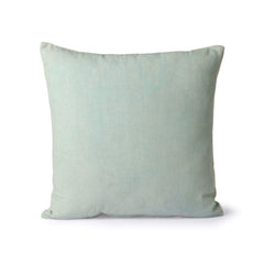 Coussin rayé velours - Menthe/crème