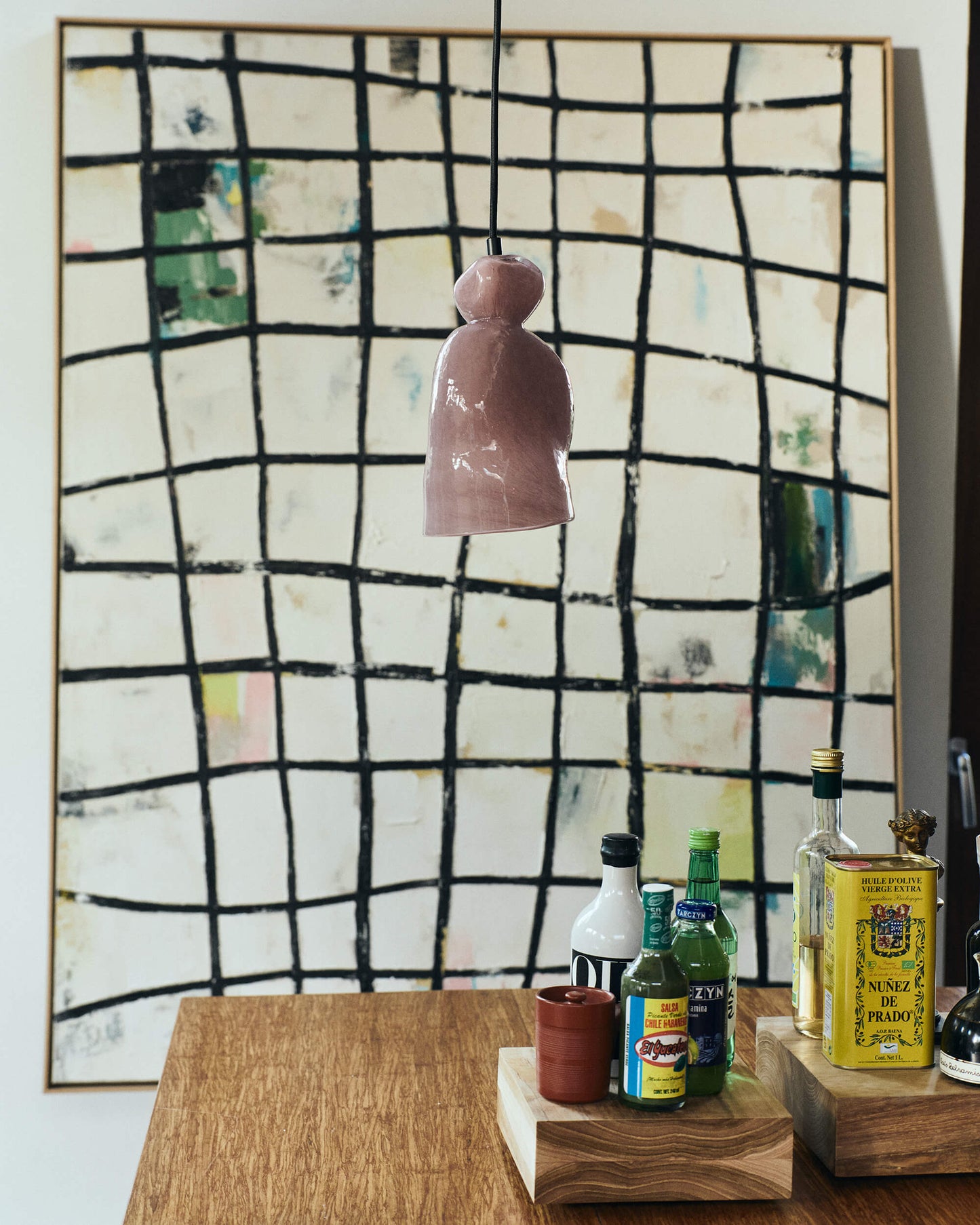 Suspension verre Nienke Sikkema x HKLiving - Améthyste