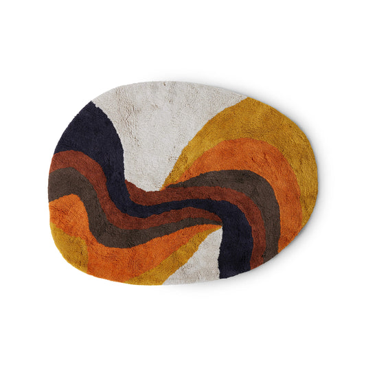 Tapis shaggy "Retro Swirl"