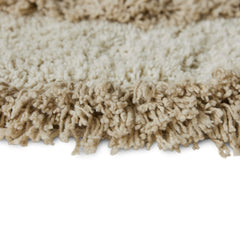 Tapis shaggy coton ø120cm - Sable