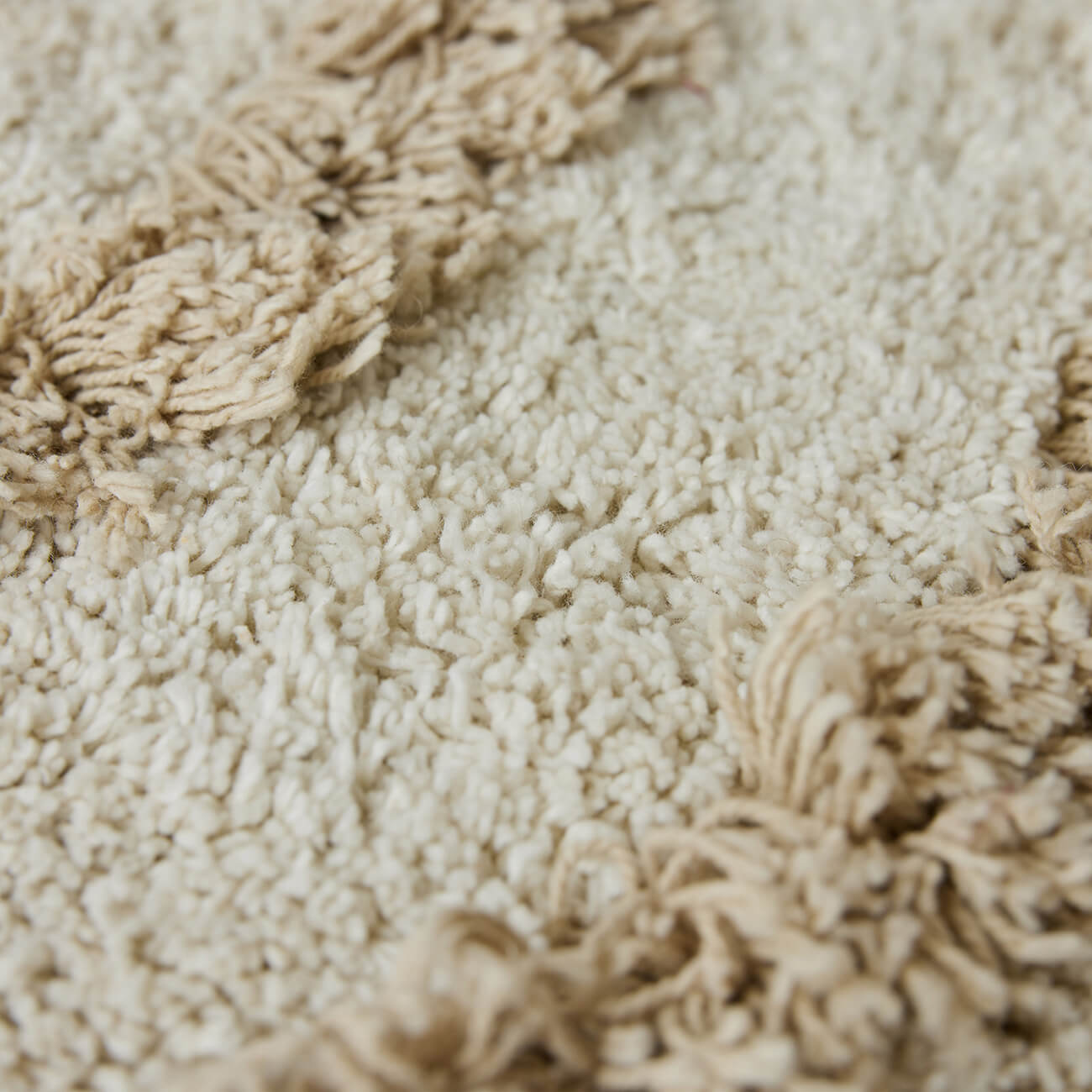 Tapis shaggy rond ø80cm - Sable