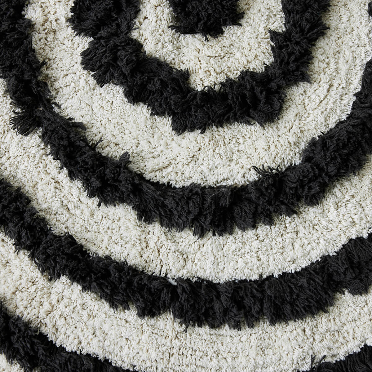 Tapis shaggy rond ø120cm - Noir