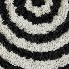 Tapis shaggy rond ø120cm - Noir