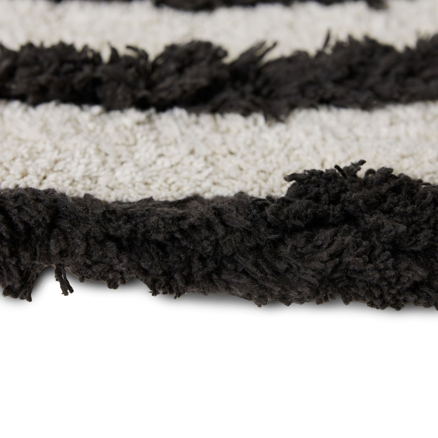 Tapis shaggy rond ø120cm - Noir