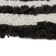Tapis shaggy rond ø120cm - Noir