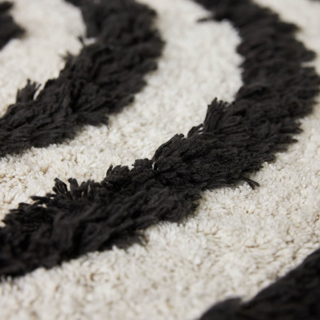 Tapis shaggy rond ø120cm - Noir