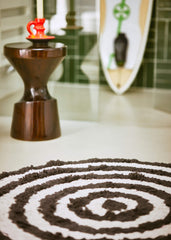 Tapis shaggy rond ø80cm - Noir