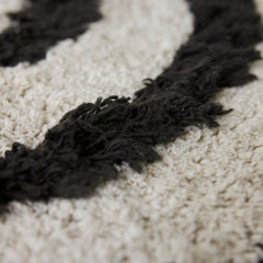 Tapis shaggy rond ø80cm - Noir