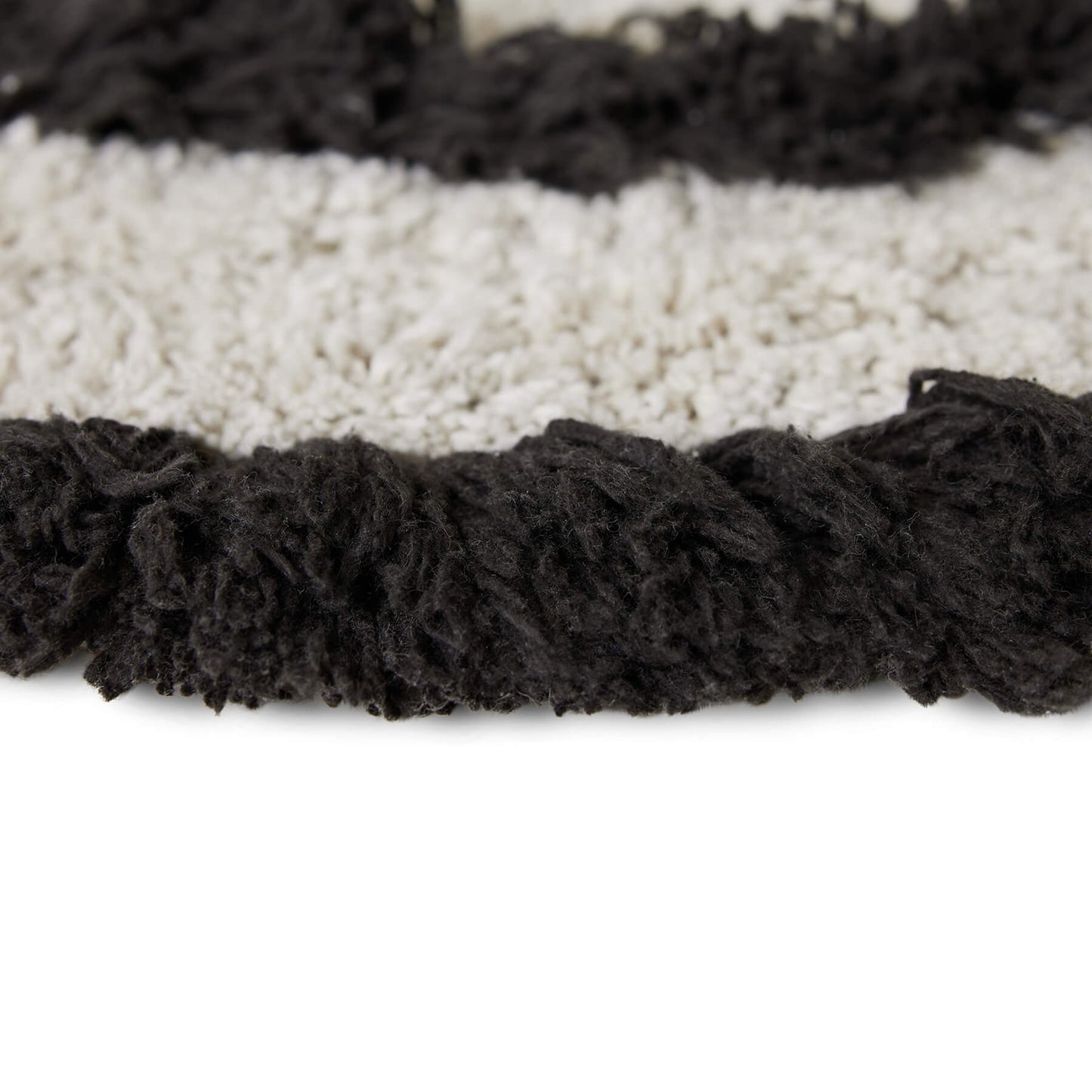 Tapis shaggy rond ø80cm - Noir