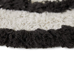 Tapis shaggy rond ø80cm - Noir