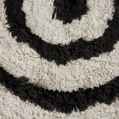 Tapis shaggy rond ø80cm - Noir