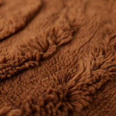 Tapis shaggy laine ø150cm - Mahoganny