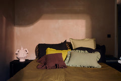 Coussin "Ruffle" - Châtaigne