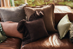 Coussin "Ruffle" - Châtaigne