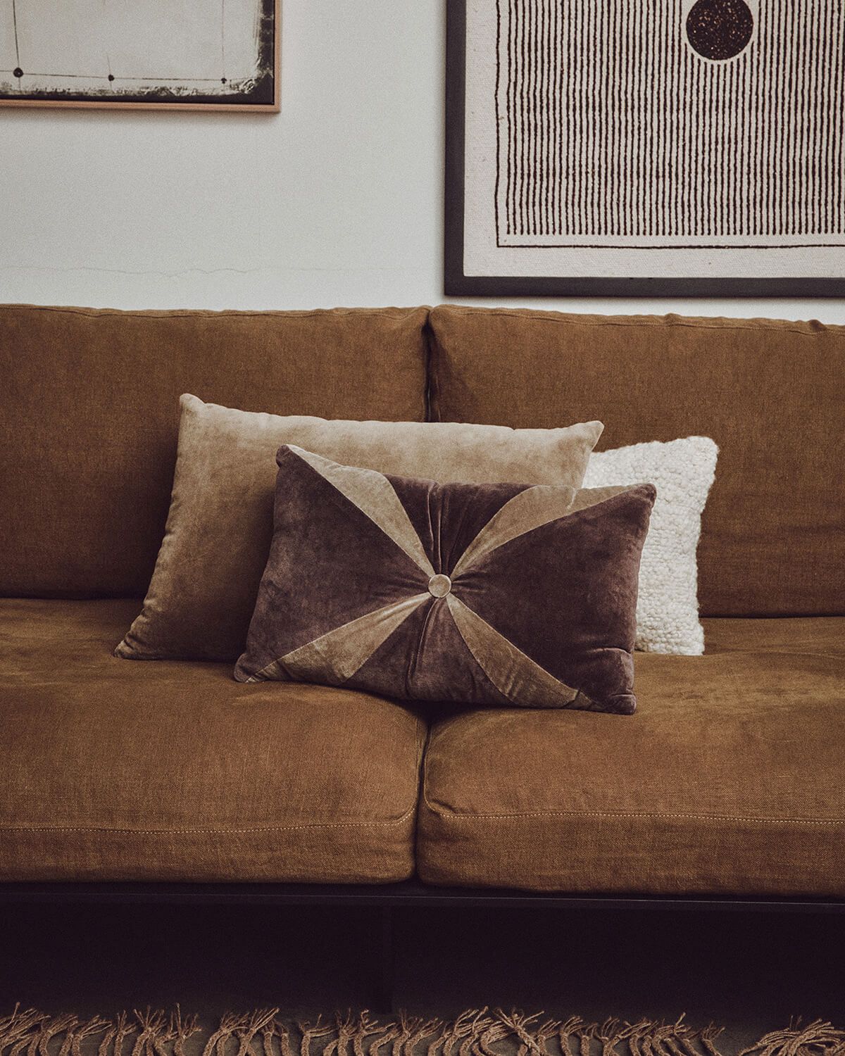 Coussin velours "Velvet Brown"
