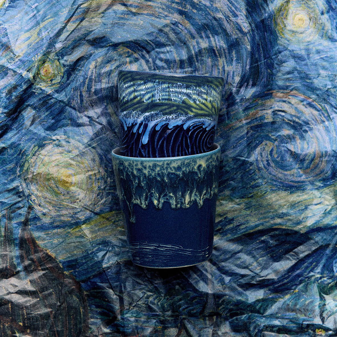Mugs à café céramique "Van Gogh" X2 - La Nuit étoilée