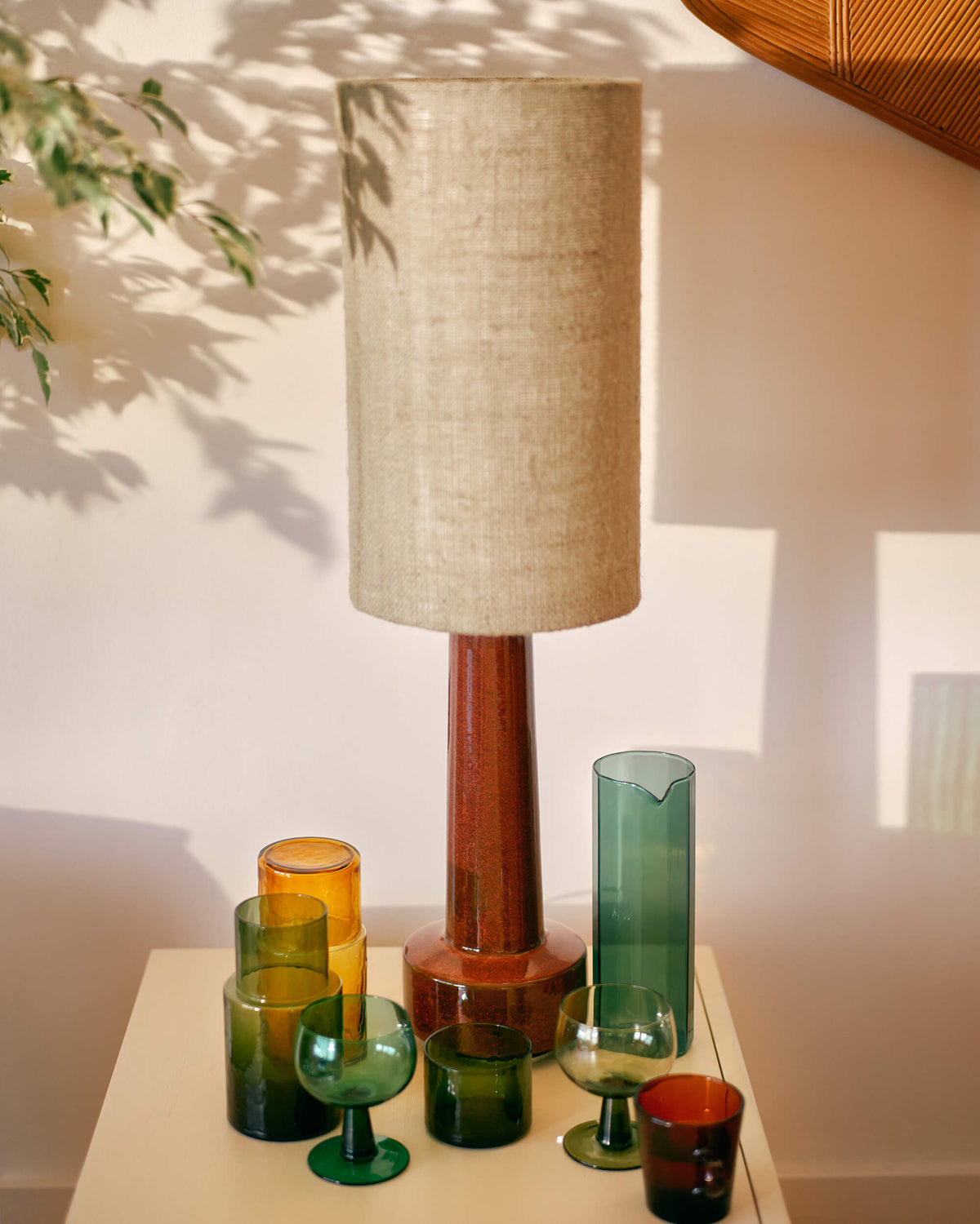 Pied de lampe céramique - Brique