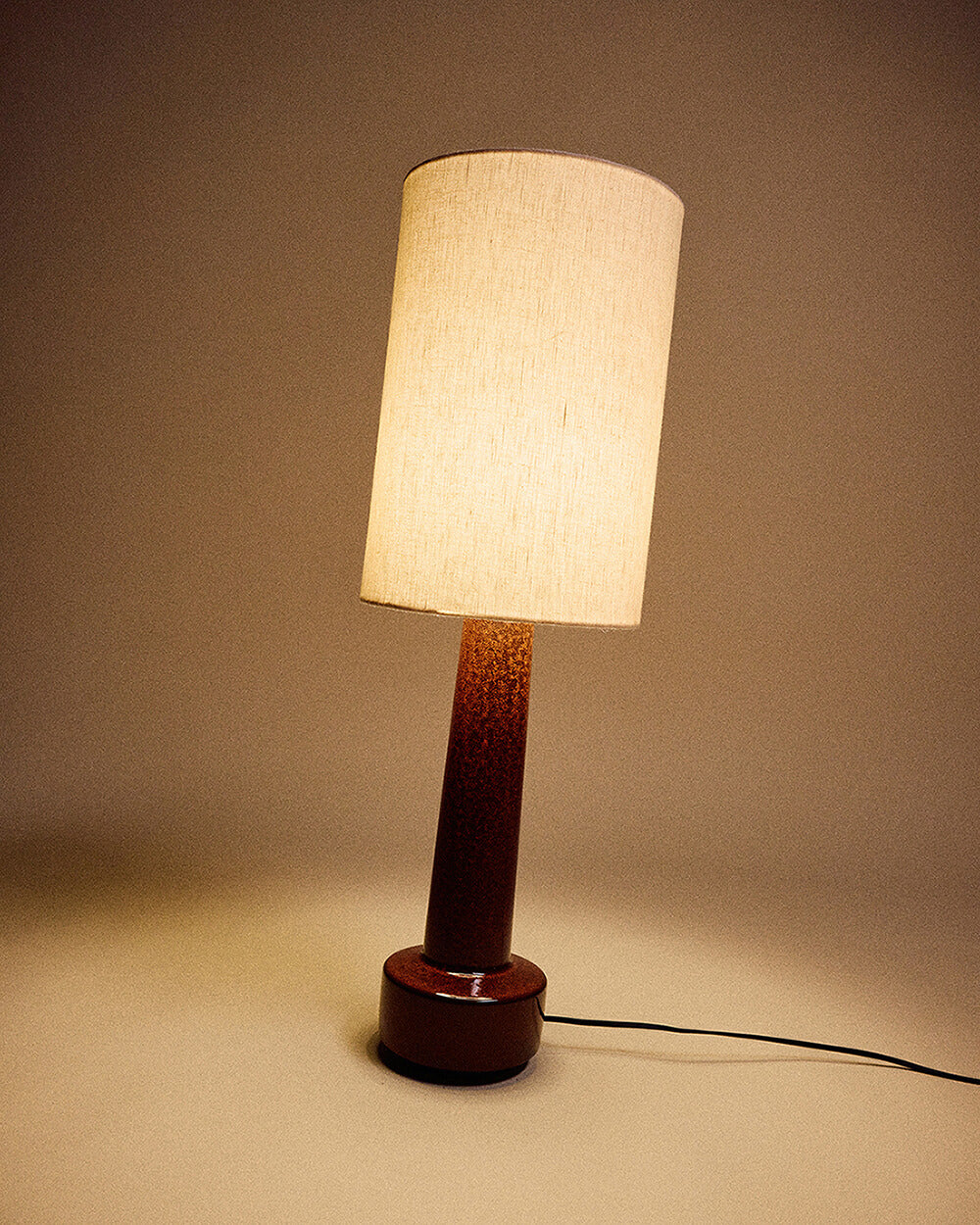Pied de lampe céramique - Brique