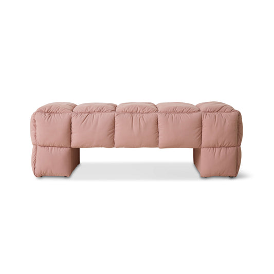 Puffy Lobby Bench - Blush