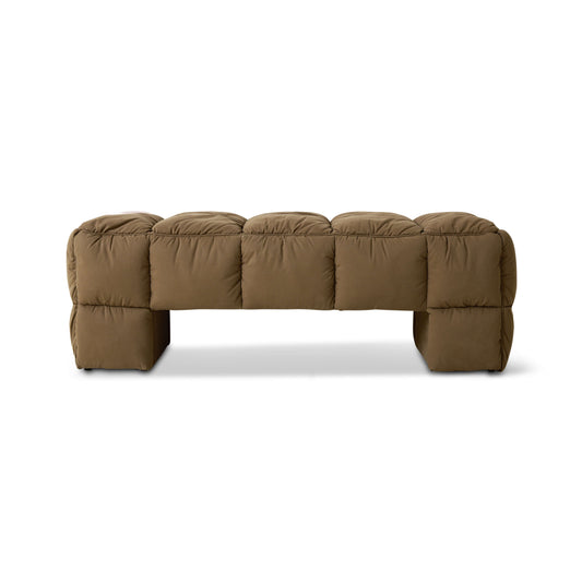 Puffy Lobby Bench - Olive