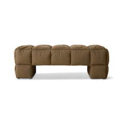Puffy Lobby Bench - Olive