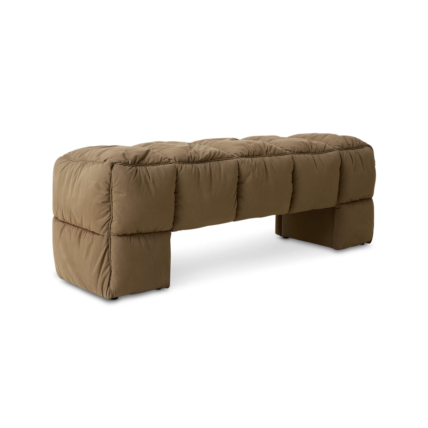 Puffy Lobby Bench - Olive