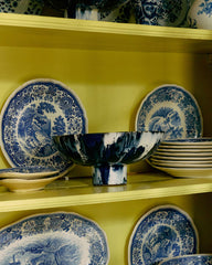 Saladier sur pied céramique "Indigo"