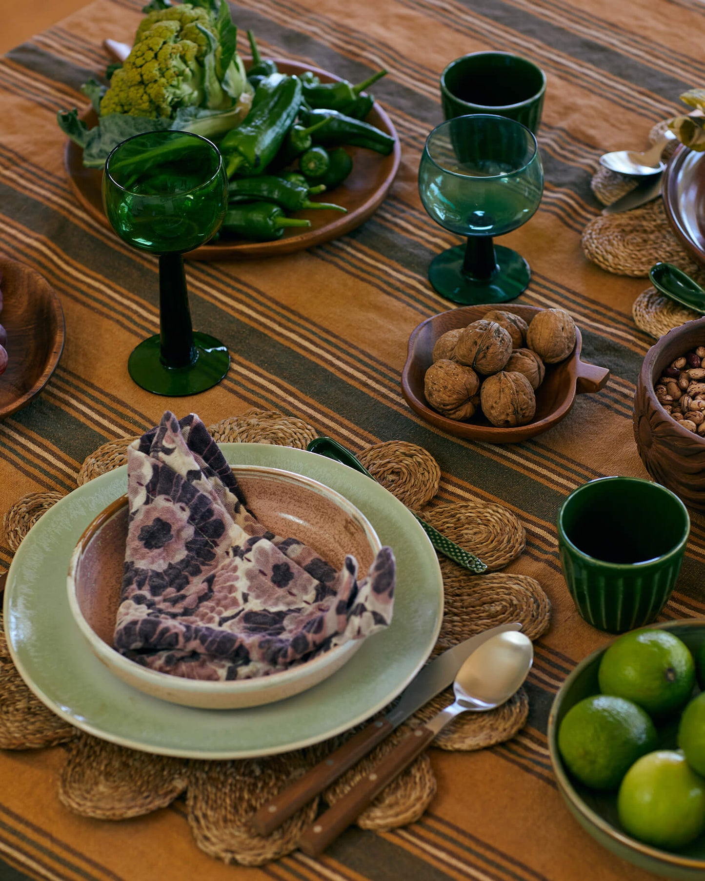 Serviettes de table "Floral Burgundy" X2