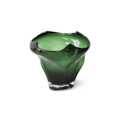 Vase en verre plié - Emeraude