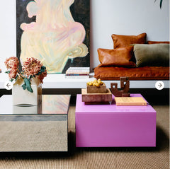Table basse "Block Mirror" - Rose