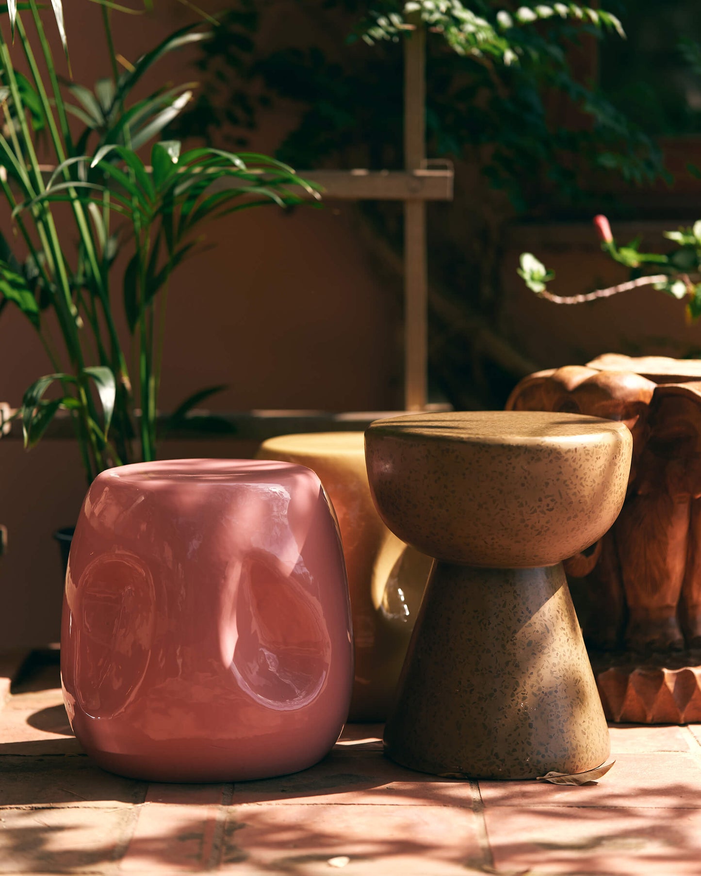 Table d'appoint céramique "Currents" - Coral