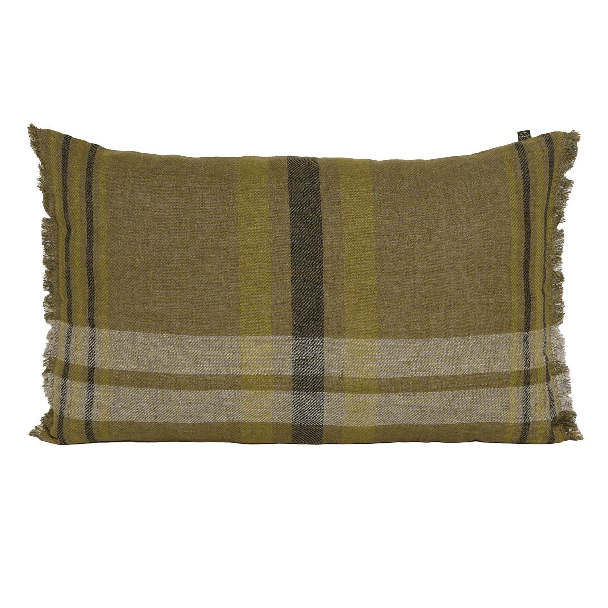 Housse de coussin lin "Aalborg" - Kaki