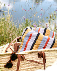 Boutis "Pavilion" rayé - Ocre